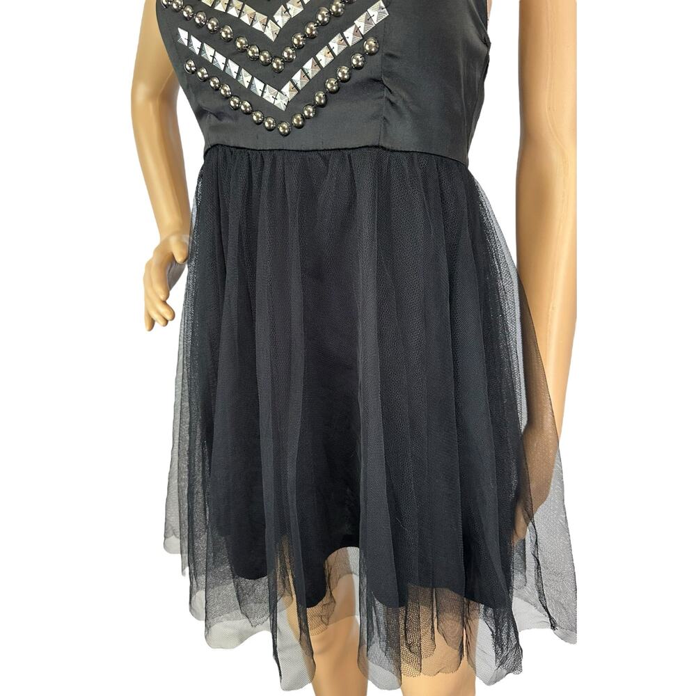 Hot Topic Studded Tutu Mini Dress Black Size M Tulle - Seen on WWE Diva AJ Lee - Picture 11 of 15
